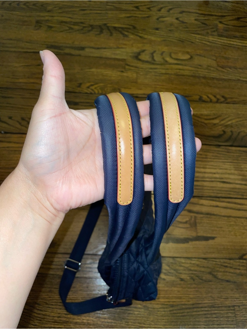 MZ Wallace Sutton Navy Quilted Shoulder Satchel - Picture 4 of 11
